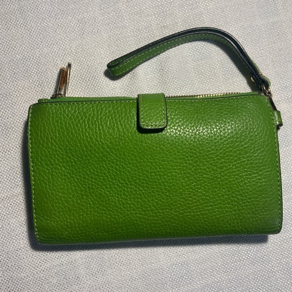 Michael Kors Double Zip Wallet Wristlet Lime Green (Used) - Picture 2 of 9